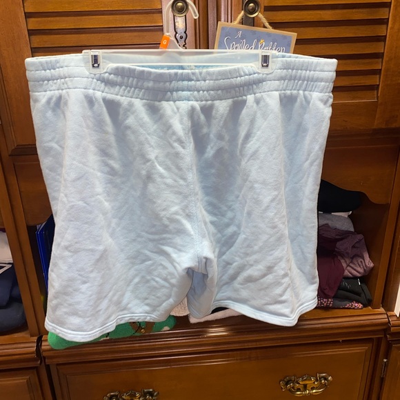 Light Blue Adidas originals Stripes Shorts. - Picture 3 of 4